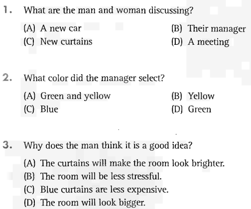 Mẹo Part 3 Toeic